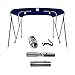 MSC Standard 3 Bow Bimini Boat Top Cover with Rear Support Pole and Storage Boot (Pacific Blue, 3 Bow 6'L x 46