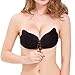 WELOVE Invisible Bra Self Adhesive Bra Strapless Backless Silicone Push-up Bras for Women Black B