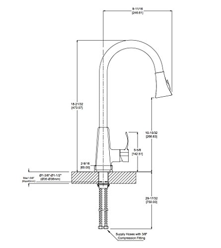 Bridgeport Pull Down Kitchen Faucet by Pacific Bay (Chrome) - Features Multiple Spray Functions, and an Eco Friendly Water and Energy Saver – New 2018 Model