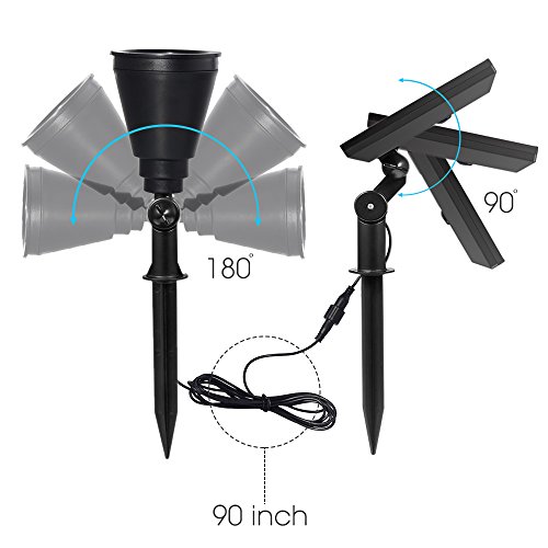 Buy [Separate Panel Stick] InnoGear® Solar Powered Spotlight Outdoor