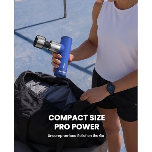 BOB AND BRAD A7 Pro Mini Massage Gun with Heat & Cold Therapy for Back Pain & Recovery - 11mm Deep Tissue, Portable Quiet Handheld Gun, FSA-HSA Eligible with Case, Fathers Day Dad Gifts