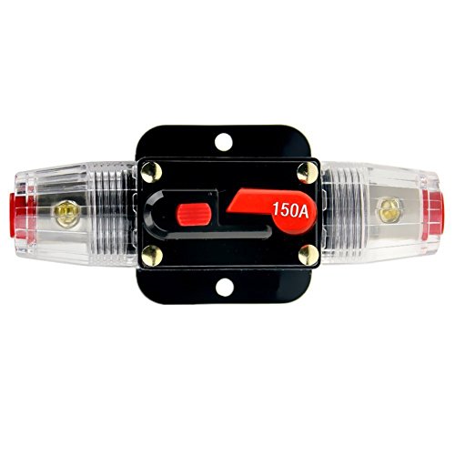 Car Audio Inline Fuse Breaker - 150A Reset Circuit Breaker Fuse Holders for Stereo Switch System Protection 12V-24V DC