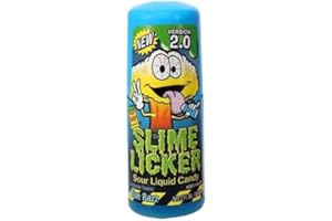 MUNCHIQUE Slime Candy Lickers 2.0 – Sour Liquid Candy, Blue Razz Single, 1 Pack (2 oz)