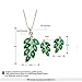 Yoursfs Leaf Jewelry Set For Women Green Oval Crystal Bunch of Leaves Necklace Earrings Set