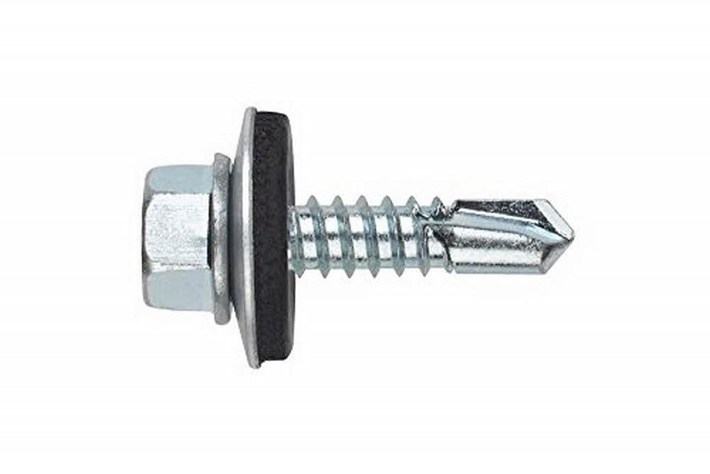 Index Fixing Systems din-7504-k + arvul – Pack of 500 Screws autotaladrantes Hexagon Head Washer with Stamped Screw (Coating), ABE166325