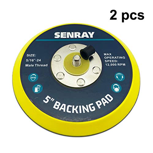 Senray 5 Inch DualAction Hook & Loop Molded Urethane Flexible Backing
