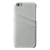 FLY HAWK Wallet Phone Case, Genuine Leather Slim Back Case Cover With Credit Card Holder