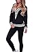 YUTRENDS Women's V-Neck Tracksuit Sweat Suit Sport Athletic Hoodie and Pant Set