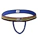 Arjen Kroos Men's Sexy Thong Underwear Jockstrap G-String T-Back (Medium, Black/White/Blue/Orange)