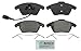 BOSCH BE1107H Blue Semi-Metallic Disc Brake Pad Set With Hardware - Compatible With Select Audi A3, TT; Volkswagen Beetle, CC, Eos, Golf, GTI, Jetta, Passat, Passat CC, Rabbit + More; FRONT