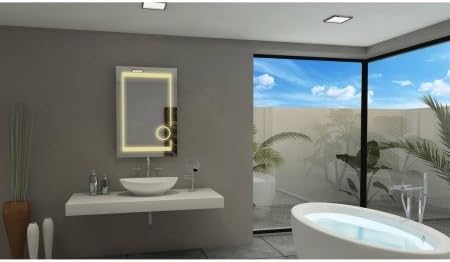 IB MIRROR Lighted Bathroom Mirror AURORA 24 In X 32 In 3000 K
