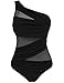 Saslax Inspired Fashion Figures Jena OTS One Piece Maillot Mesh Swimsuit (M, 8995-Black)