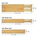 Thomas Grace Homewares Bamboo Kitchen Drawer Organizer Divider Stackable for Deep Drawers. (Set-of- 4) Spring Loaded Dividers that are Expandable & Adjustable. Kitchen Organizer.