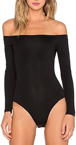 Cheapcotton Women's Shoulderless Leotard (XS, Black2)