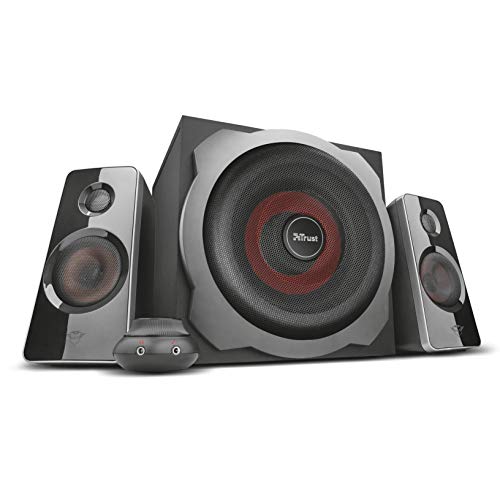 Trust-Gaming-GXT-38-Tytan-21-PC-Gaming-Speaker-System-with-Subwoofer-for-Computer-and-Laptop-120-W-UK-Plug-BlackRed