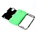 Galaxy S4 Case, Tradekmk(TM) Latest Fashion Hot Sale Hybrid Hard Soft Combo Three-in-one Durable Bumper Armor Back Case Cover Protector Compatible with Samsung Galaxy S4 i9500[+Stylus+Screen Protector+Cleaning Cloth]-(Black+Green)
