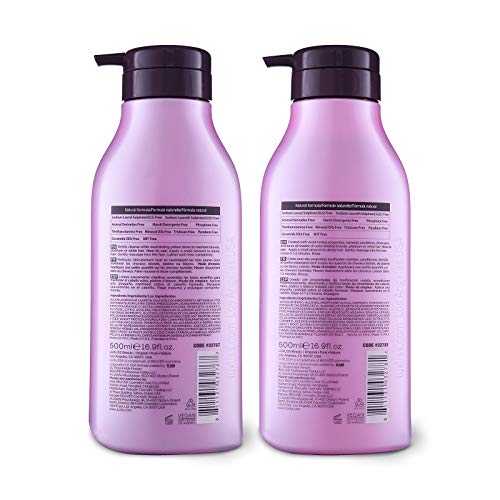 Luxliss Purple Shampoo and Conditioner for Blonde Hair, Natural Sodium