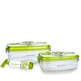 Vacucraft 3-Piece Rectangular Vaccum Food Container Set
