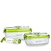 Vacucraft 3-Piece Rectangular Vaccum Food Container Set
