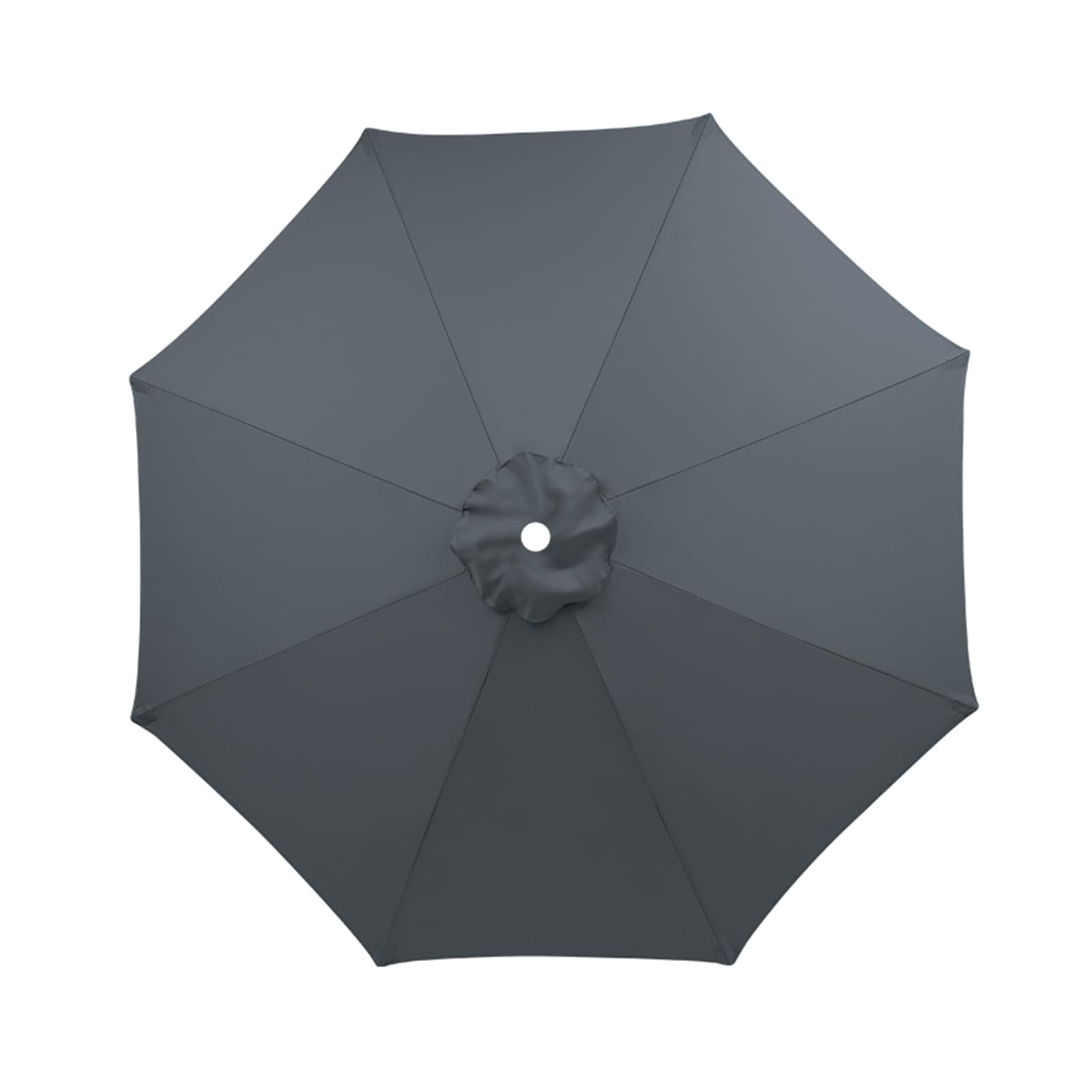 XQZMD Parasol Replacement Canopy - Sun Umbrella Fabric Cover with 6/8 Ribs, 2.7m/3m Garden Canopy Cover Top for Patio Umbrella (Grey-3 m/8 ribs)