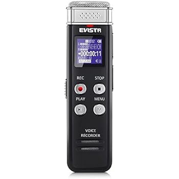 Upgraded Voice Recorder Evistr 8GB Digital Audio Sound Recorder Dictaphone, Voice Activated Recorder with MP3 Player