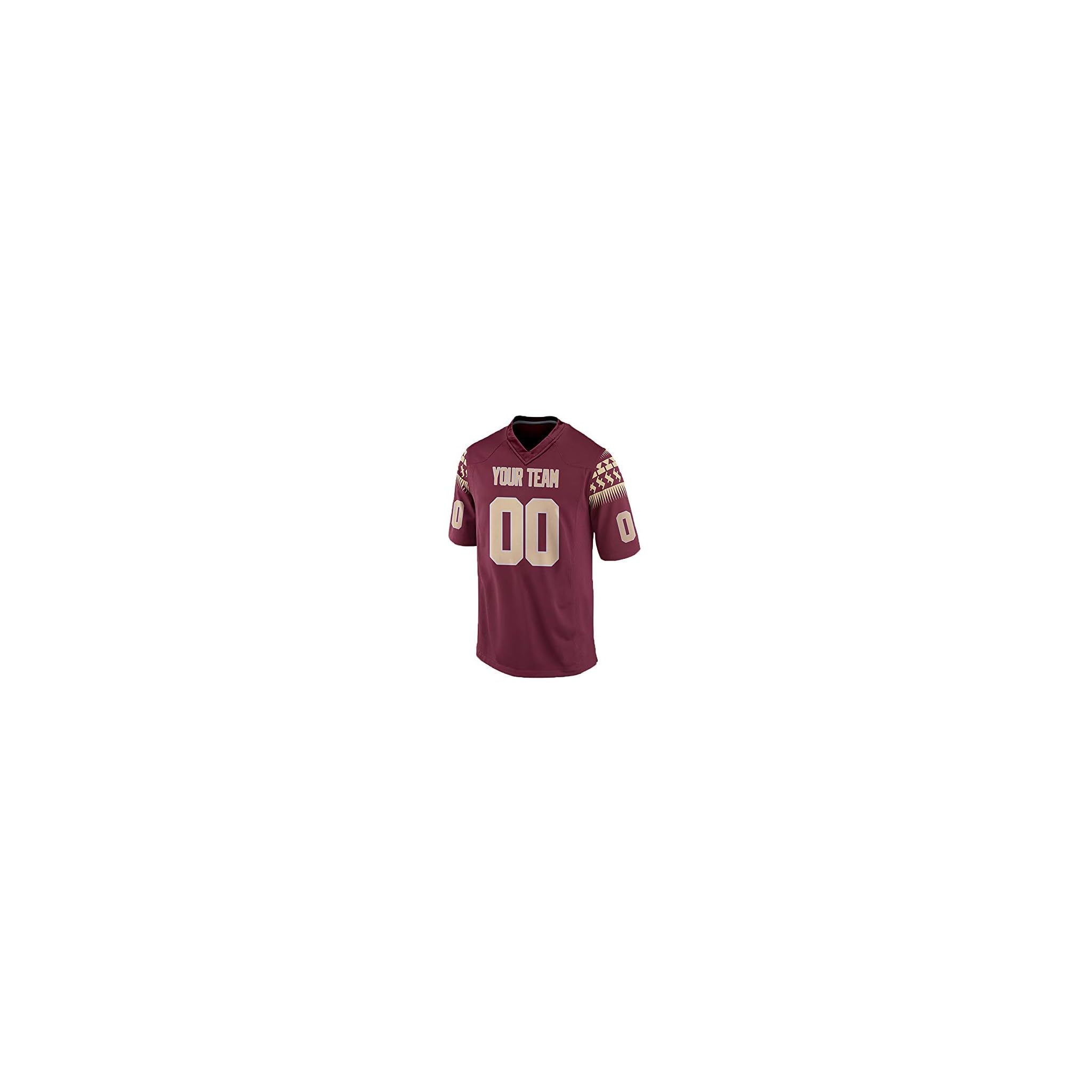 Custom Red Mesh Replica Football Jersey Embroidered Team Name and Your