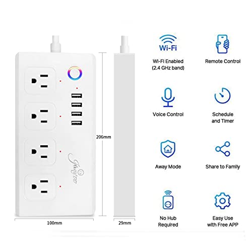 Jinvoo Smart Power Strips, WiFi Power Strip Surge Protectors, Power