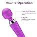 Sexy Slave Rechargeable and Waterproof Silicone Vibrator - 10 Function - Cordless Neck & Shoulder Portable Wand Body Massager,Best for Men,Women or Couples,Purple