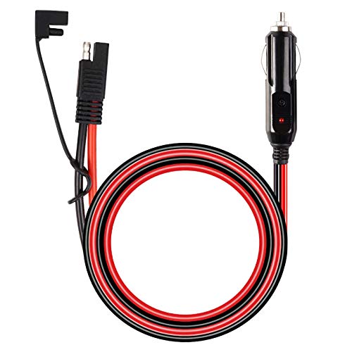 Vemote 10FT SAE Cigarette Lighter Battery Charger 14AWG Cable 12V