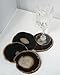 Airblasters Black Color 3.5-4 inch Natural Sliced Agate Coaster Set of 4