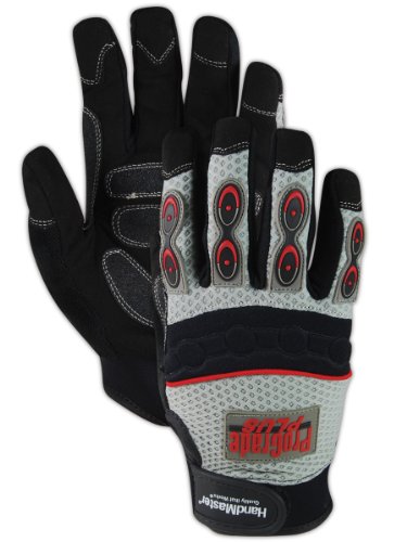 Magid PGP40T ProGrade Plus Synthetic Leather Palm Glove with Neoprene Finger Guard, Work, Large  (One Dozen)