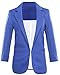 Faddish Women's Cotton Basic Boyfriend Ponte Rolled Blazer Jacket Suits