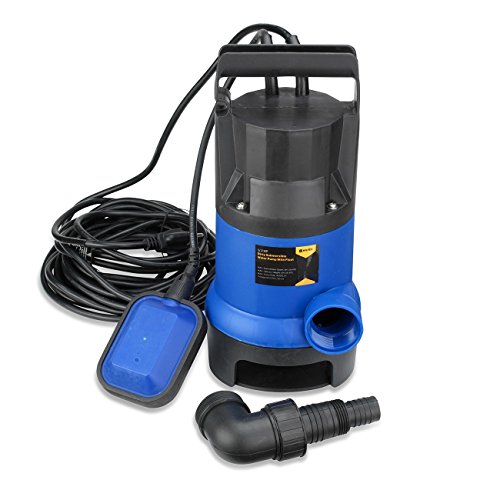 Neiko 50637 Hilltex Dirty Water Submersible Water Pump with Float Switch, 1/2 hp/16'