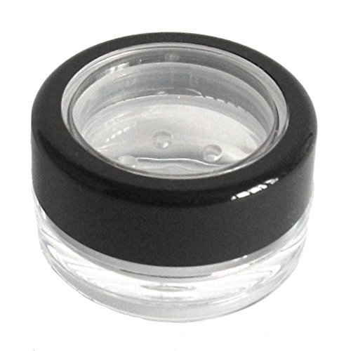 5mL Black Rimmed Thick Wall Empty Small Plastic Sifter JAR for Cosmetic/Craft/Travel/Sample (5 Sifter Jars)