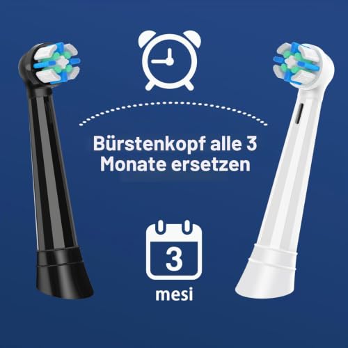 Pack of 12 IO Replacement Toothbrush Heads Compatible with Oral B IO 2/3/4/5/6/7/8/9/10 Electric Toothbrushes, Brush Head Compatible with Oral B IO for Cleaning Teeth (Black)