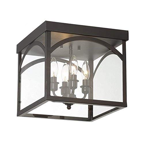 Savoy House 6-3058-4-13, Garrett 4-Light Flush Mount in English Bronze
