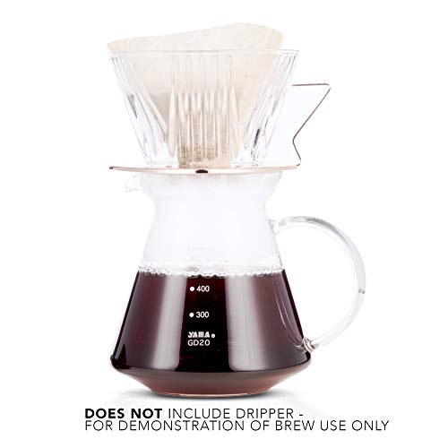 Yama Glass GD-20 Universal Pour Over Coffee and Tea Decanter, 20 oz