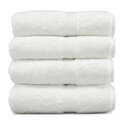 Fresh from Loom 4 Piece 450 GSM Cotton Face Towel Set - White