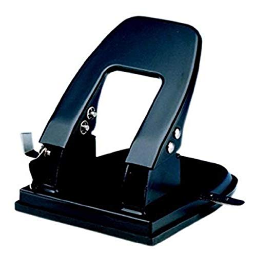 Charles Leonard 2 Hole Paper Punch, 3-1/8in Centers, 30 Sheet Capacity, Black,…