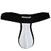 YiZYiF Men's Bulge Pouch Breathable Mesh G-Sting Micro Bikini Underwear (White, Large)