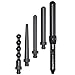 NuMe Lustrum 5 in 1 Tourmaline Ceramic Curling Wand Set with Interchangeable Barrels, Digital Display, Automatic Shutoff Feature. Heat Up to 410°F