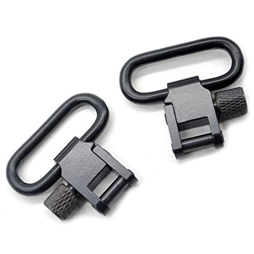 Trirock 2-pack Black 1 Inch Quick Detachable Heavy Duty Sling Swivel for Rifle Sling Quick Release gun Swivels for gun sling
