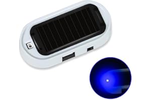 SXRC Car Solar Power Simulated Dummy Alarm Warning LED Flashing Security Light, Car Security Light with USB Port, Solar Power