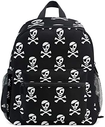 Pirate Skulls Funny Hipster Kid Backpack 12 inch Toddler Bookbag Travel School Bag