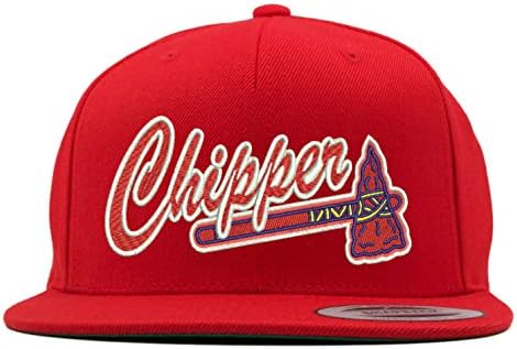 Tobin Clothing RED Atlanta Chipper Embroidered Snapback Hat