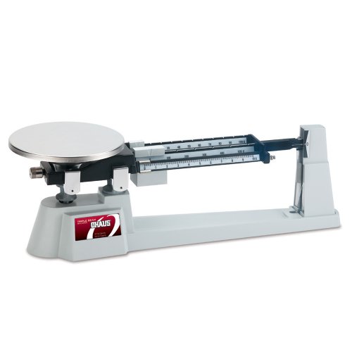 Ohaus - 80000013 Specialty Mechanical Triple Beam Balance, with Stainless Steel Plate and Tare, 610g Capacity, 0.1g Readability