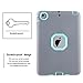MAKEIT CASE iPad Mini Case iPad Mini 2 3 Case 3in1 Hybrid Shockproof Case For iPad Mini iPad Mini 2 iPad Mini 3 (T-Gray/Green)