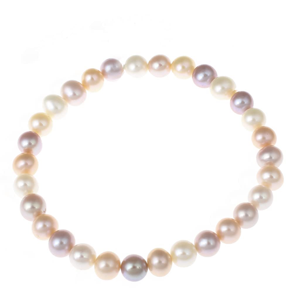 Treasure Bay Stunning Freshwater Pearl Bracelet For Women Girls - Presented in a Beautiful Jewellery Gift Box (7MM Multicolour)