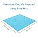 GEMGO Sand-Free Beach Blanket Mats, Waterproof Fast-Dry Magic Sandless Rug with 4 Stake Anchors, Portable Dirt Dust Proof for Outdoor Beach Picnic Camping (Blue L – 79″ x 79″)thumb 2