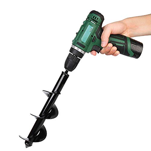 zosenda Garden Spiral Drill Bit, 3.1" x 9.8" Electric Cordless Replacement Planter Garden Auger Digger Drill Bit, Time Saving Hole Auger Digging Tool for Planting Trees Shrubs Deep Cultivating